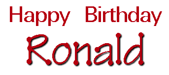 Happy Birthday, Ronald!